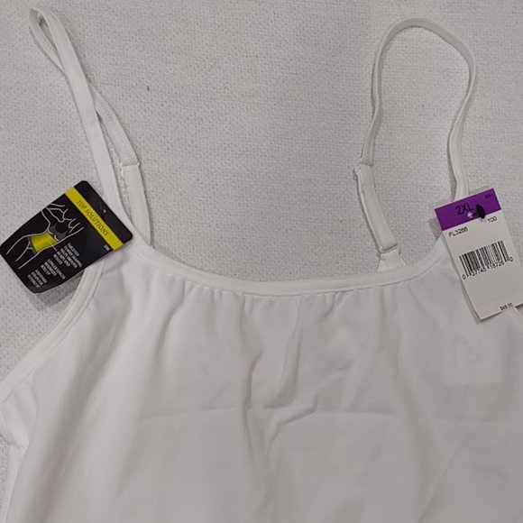 MAIDEN FORM FLEXEES LONG LENGTH WHITE CAMILSOLE WOMEN'S SMOOTHING NWT SIZE 2XL - Picture 2 of 5